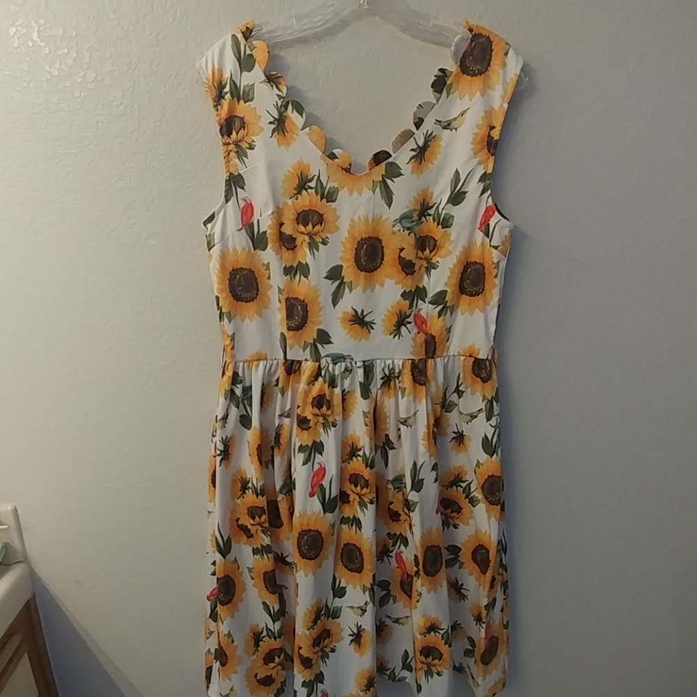 Lindy bop sunflower pinup dress